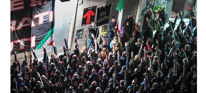 На митингах неофашистов всегда много членов правящей партии «Братья Италии»