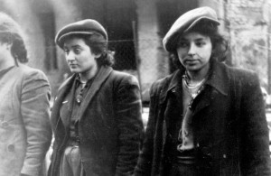 <p>Women prisoners. Copy of German photograph taken during the destruction of the Warsaw Ghetto, Poland, 1943. (WWII War Crimes Records) Exact Date Shot Unknown NARA FILE #: 238-NT-281 WAR &amp; CONFLICT BOOK #: 1277</p>